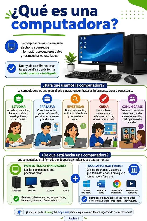 Página del material: ¿Qué es una computadora?